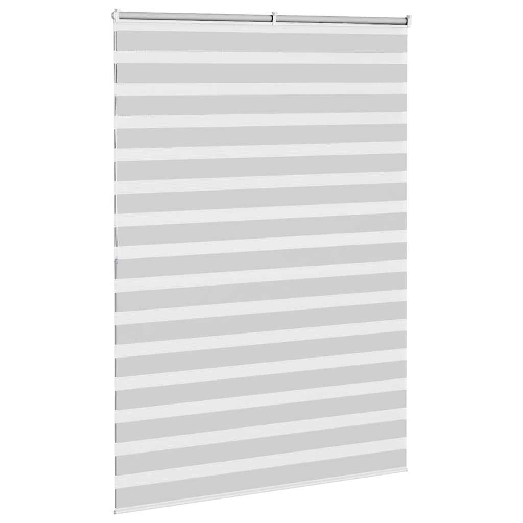 vidaXL Roleta zebra, jasnoszara, szerokość tkaniny 155,9cm, poliester