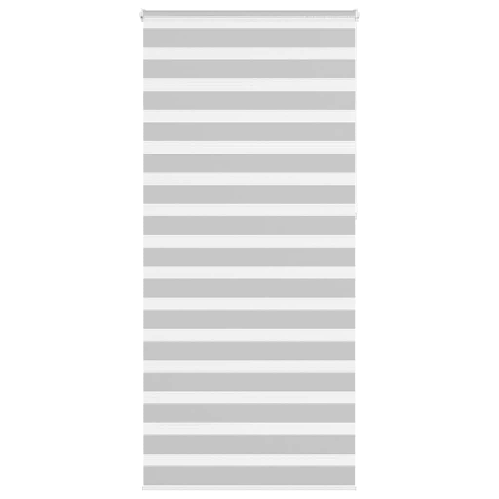 vidaXL Roleta zebra, jasnoszara, szerokość tkaniny 100,9cm, poliester
