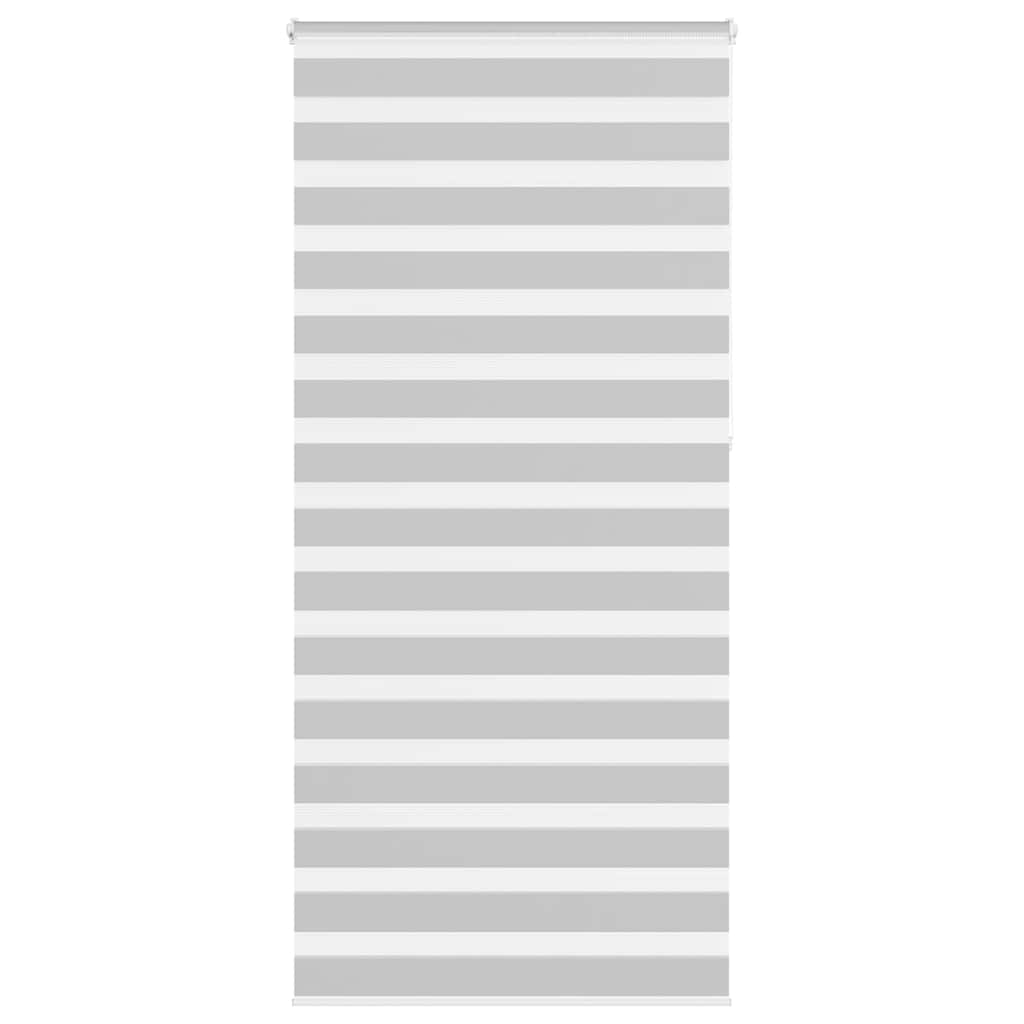 vidaXL Roleta zebra, jasnoszara, szerokość tkaniny 110,9cm, poliester