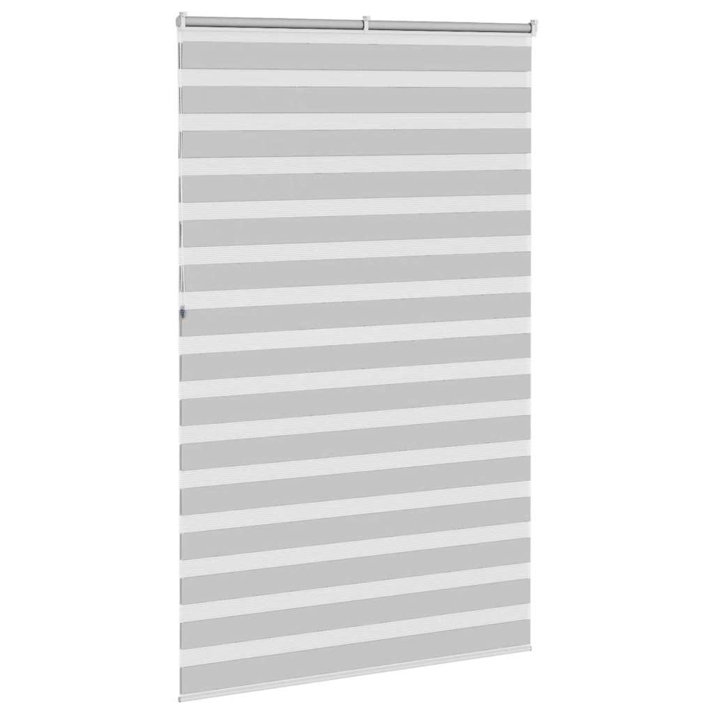 vidaXL Roleta zebra, jasnoszara, szerokość tkaniny 135,9cm, poliester