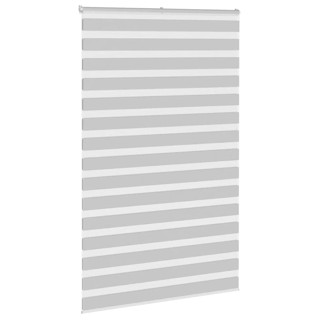 vidaXL Roleta zebra, jasnoszara, szerokość tkaniny 140,9cm, poliester