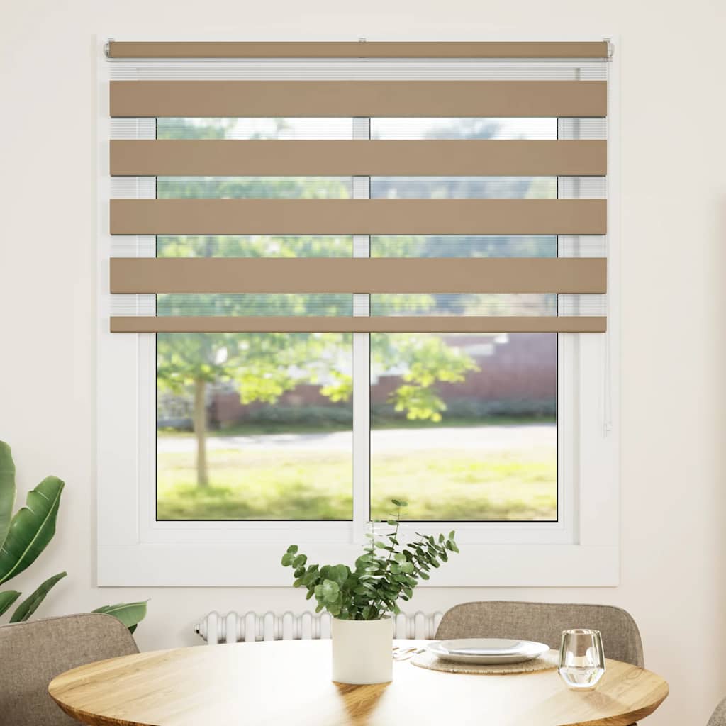 vidaXL Roleta zebra, 125x100 cm, szerokość tkaniny 120,9 cm, poliester