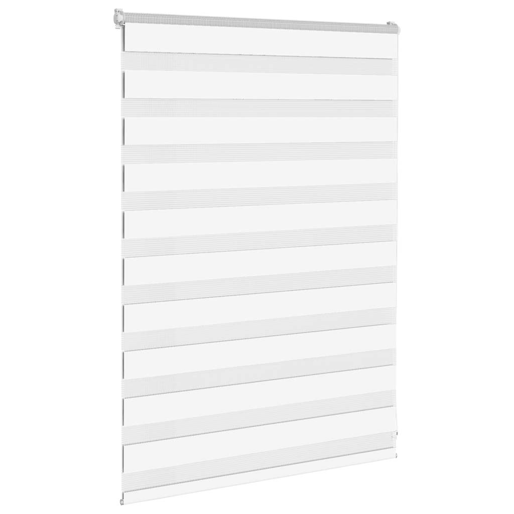 vidaXL Roleta zebra, biała, szerokość tkaniny 100,9cm, poliester