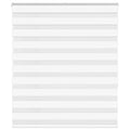 vidaXL Roleta zebra, biała, szerokość tkaniny 115,9 cm, poliester