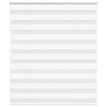 vidaXL Roleta zebra, biała, szerokość tkaniny 120,9 cm, poliester