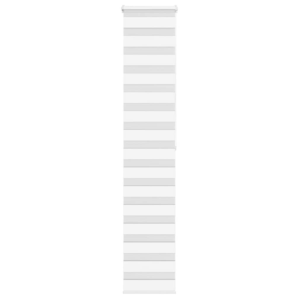 vidaXL Roleta zebra, biała, szerokość tkaniny 45,9 cm, poliester
