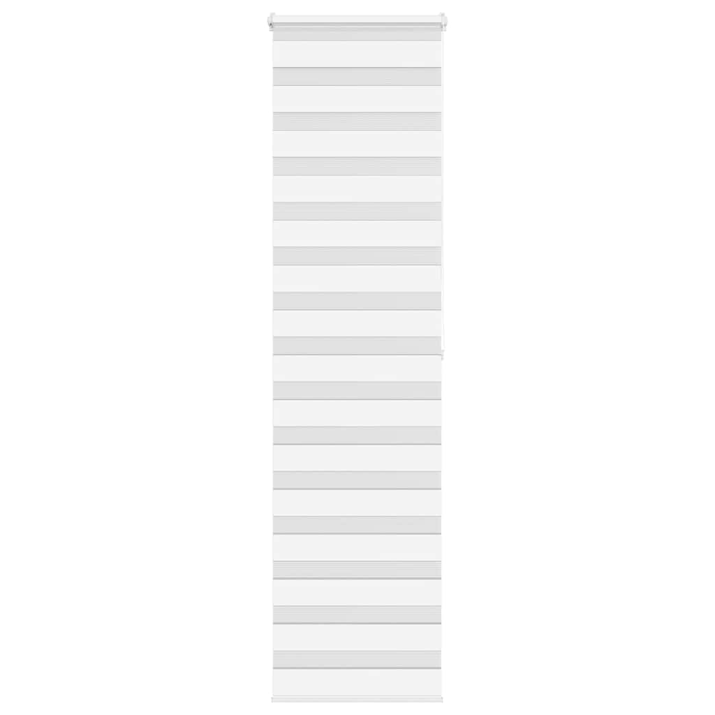 vidaXL Roleta zebra, biała, szerokość tkaniny 50,9 cm, poliester