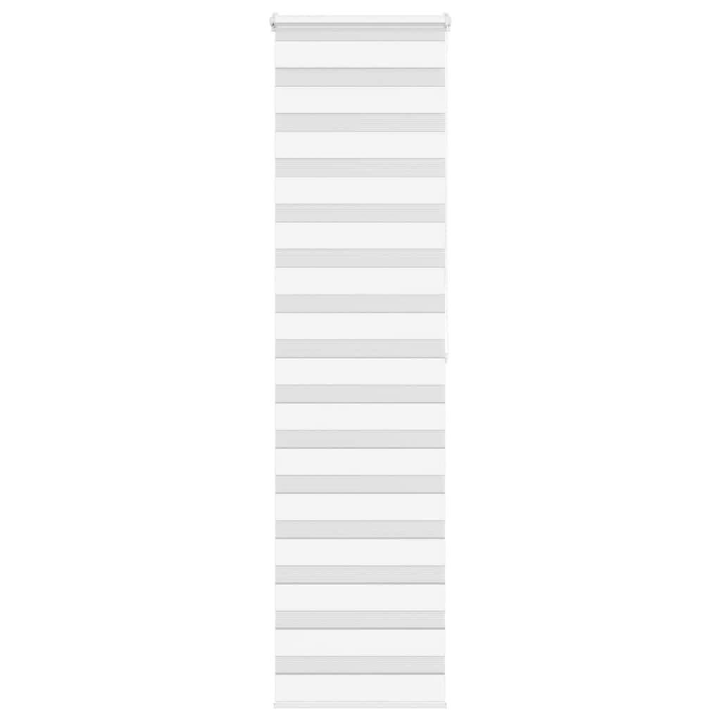 vidaXL Roleta zebra, biała, szerokość tkaniny 55,9 cm, poliester
