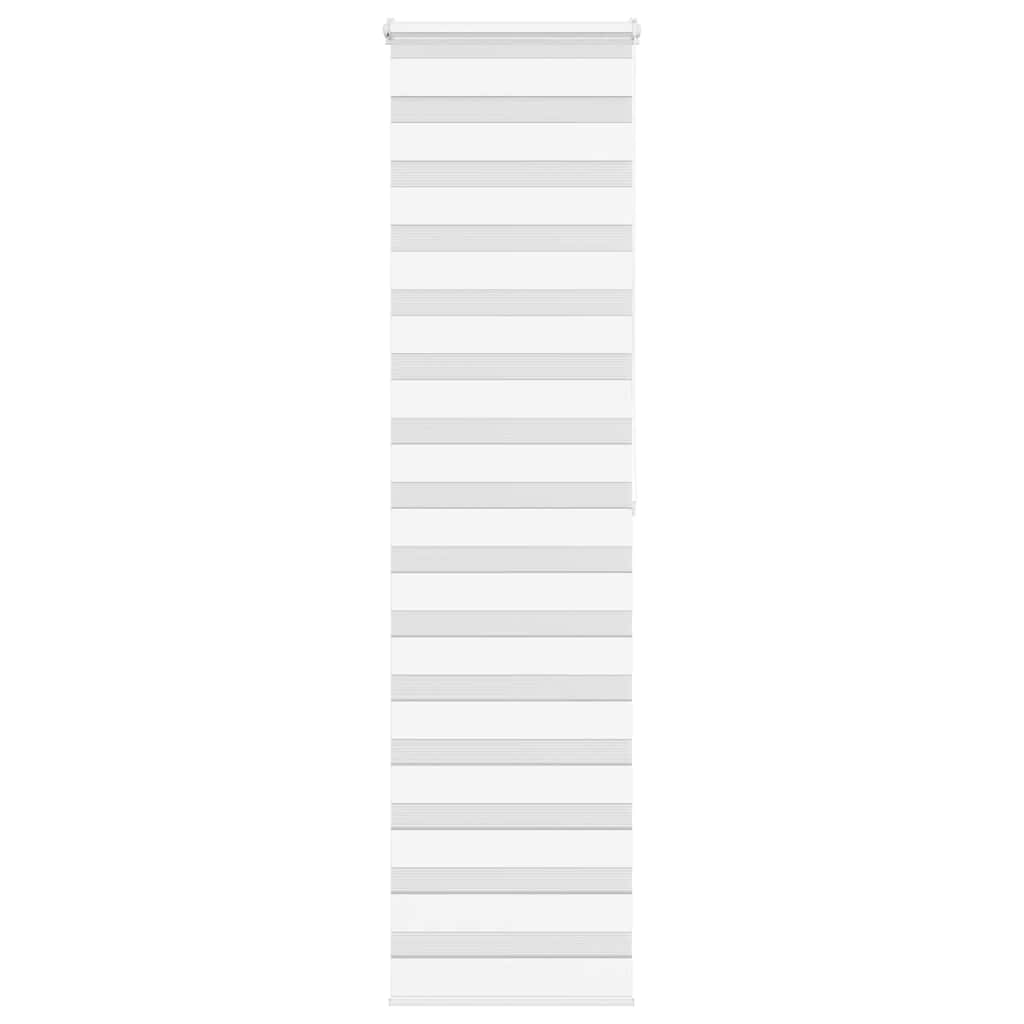 vidaXL Roleta zebra, biała, szerokość tkaniny 60,9 cm, poliester