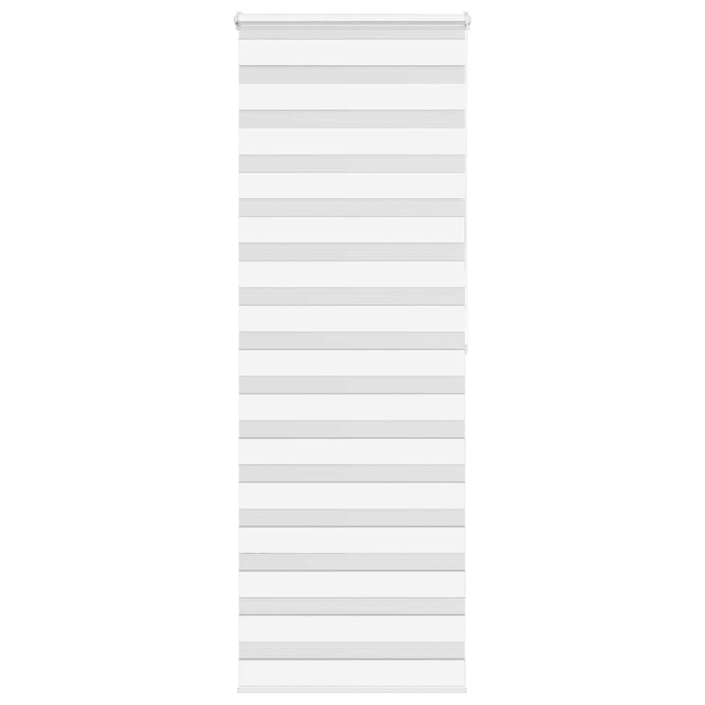 vidaXL Roleta zebra, biała, szerokość tkaniny 65,9 cm, poliester