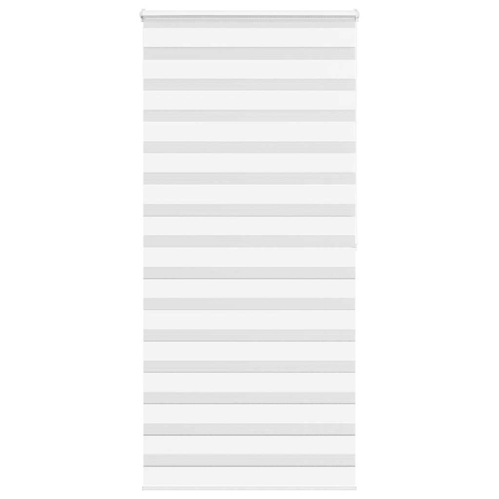 vidaXL Roleta zebra, biała, szerokość tkaniny 100,9cm, poliester