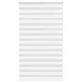 vidaXL Roleta zebra, biała, szerokość tkaniny 115,9cm, poliester