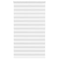 vidaXL Roleta zebra, biała, szerokość tkaniny 120,9cm, poliester