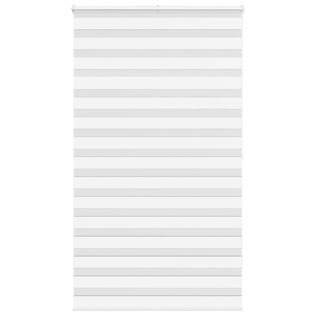 vidaXL Roleta zebra, biała, szerokość tkaniny 120,9cm, poliester