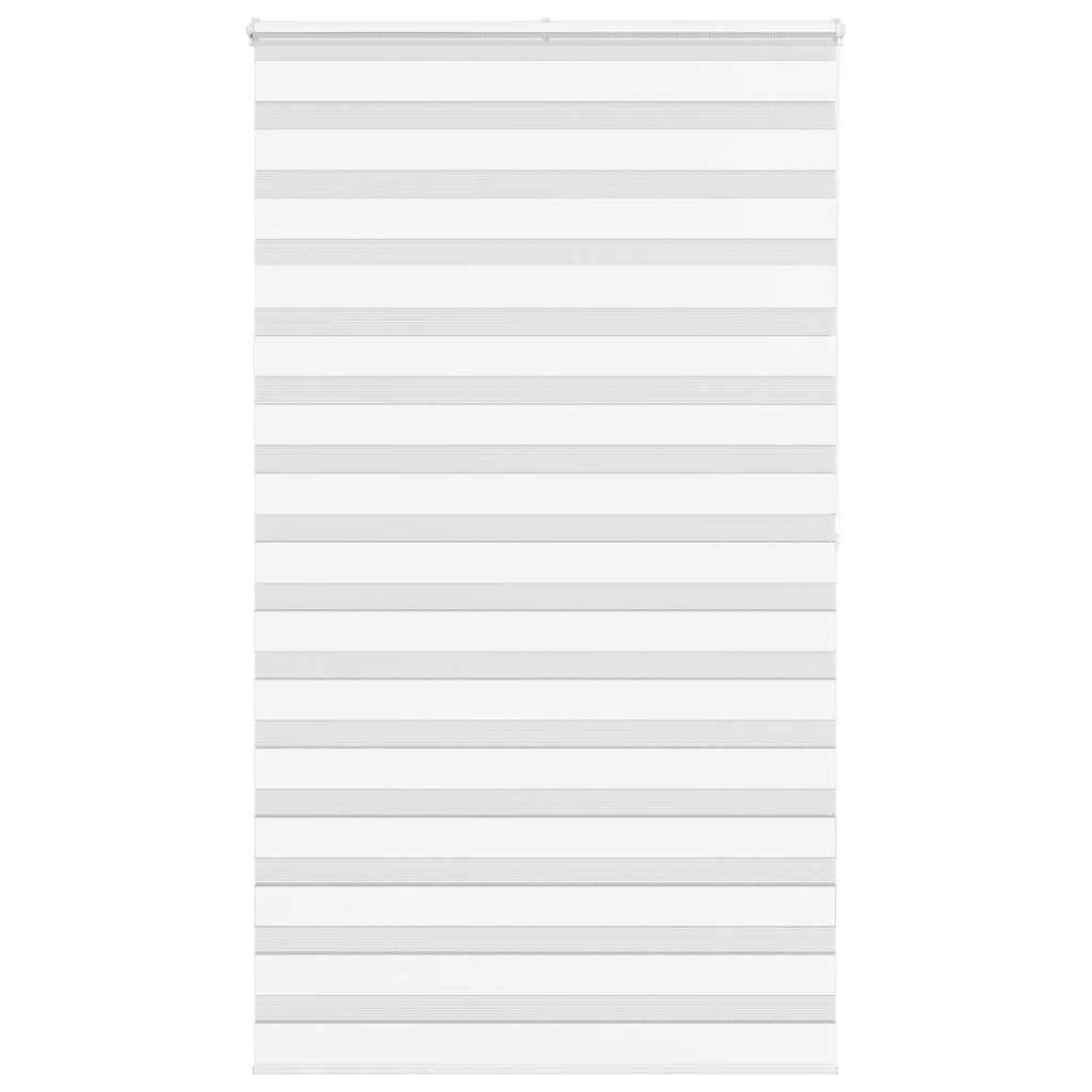 vidaXL Roleta zebra, biała, szerokość tkaniny 125,9cm, poliester