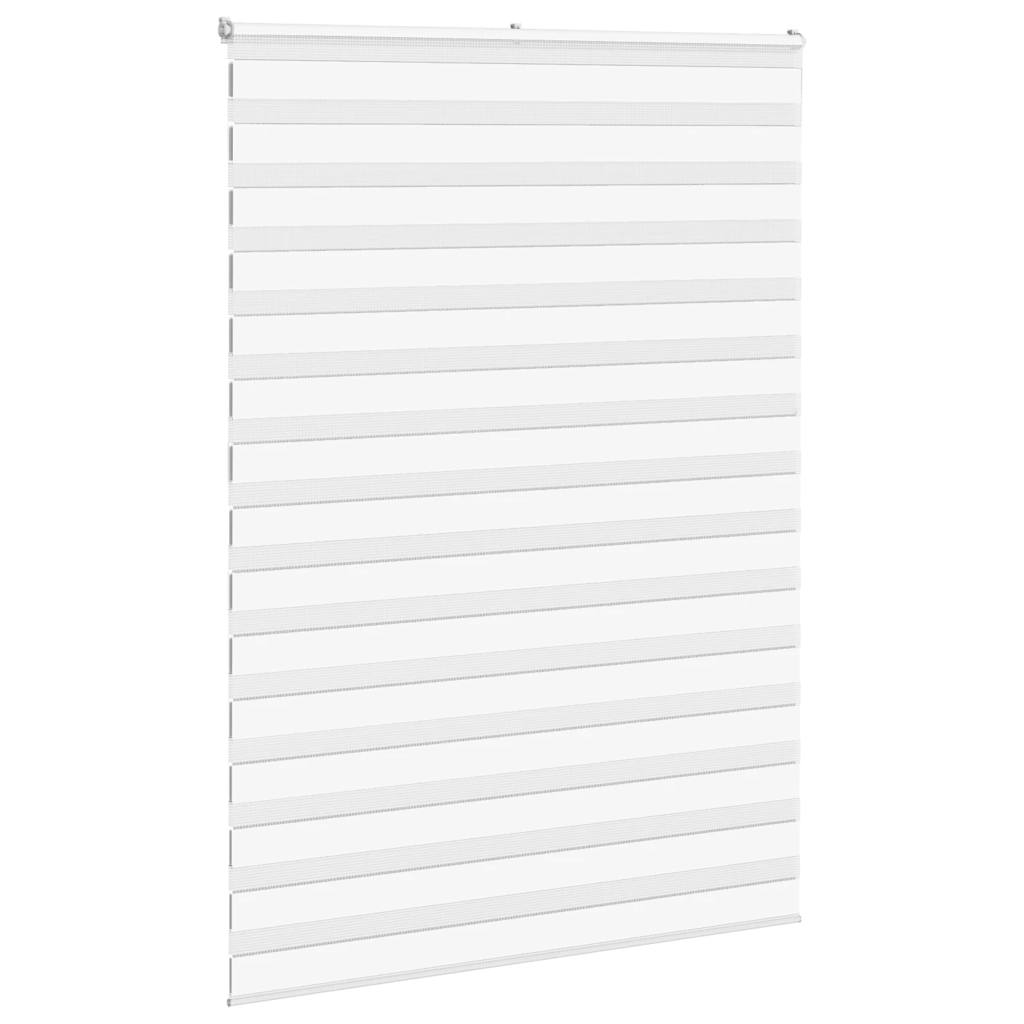 vidaXL Roleta zebra, biała, szerokość tkaniny 150,9cm, poliester
