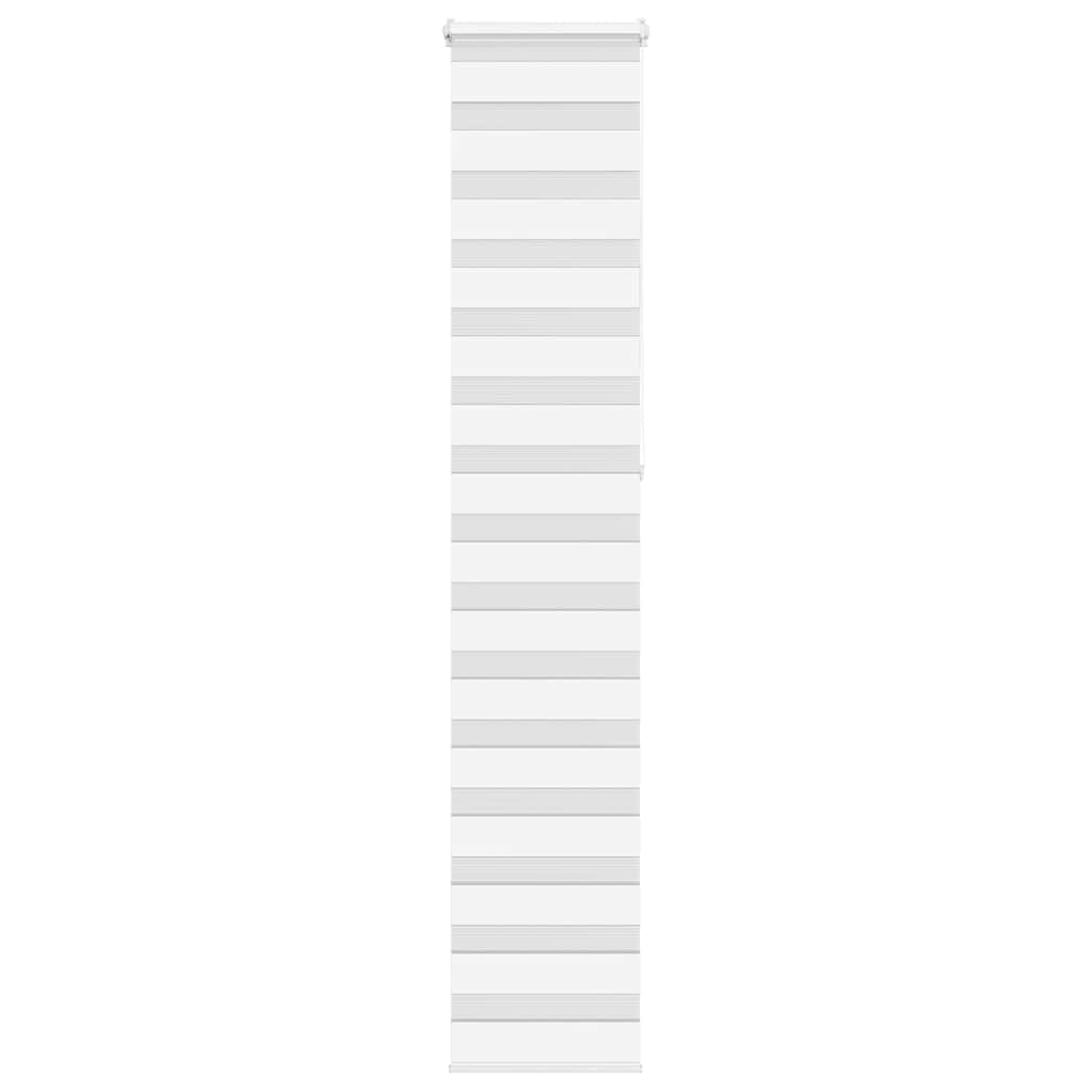 vidaXL Roleta zebra, biała, szerokość tkaniny 40,9 cm, poliester
