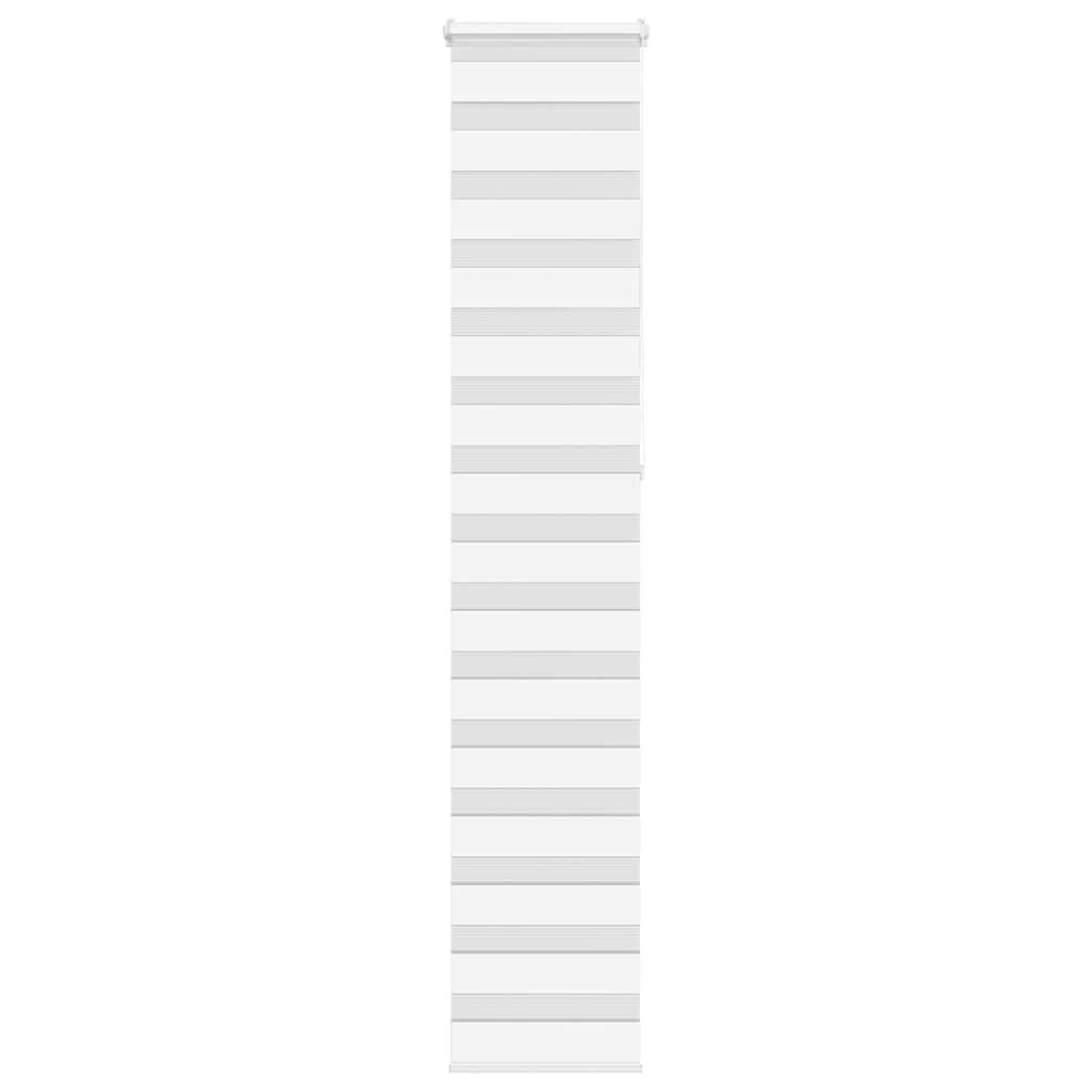 vidaXL Roleta zebra, biała, szerokość tkaniny 45,9 cm, poliester