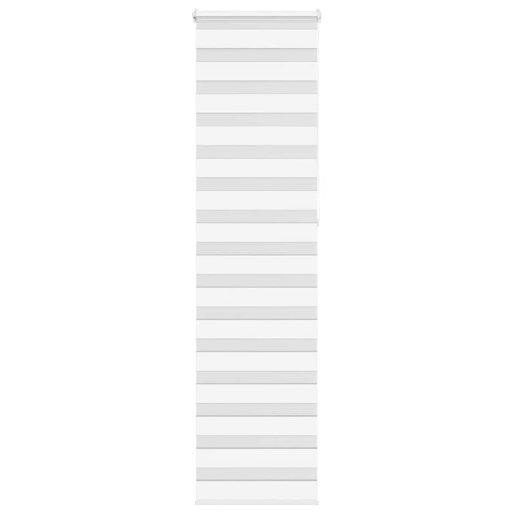 vidaXL Roleta zebra, biała, szerokość tkaniny 50,9 cm, poliester