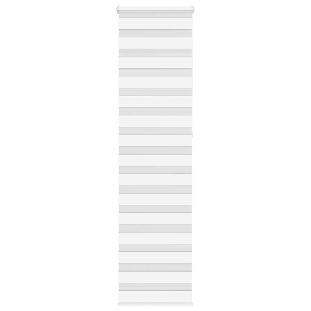 vidaXL Roleta zebra, biała, szerokość tkaniny 55,9 cm, poliester