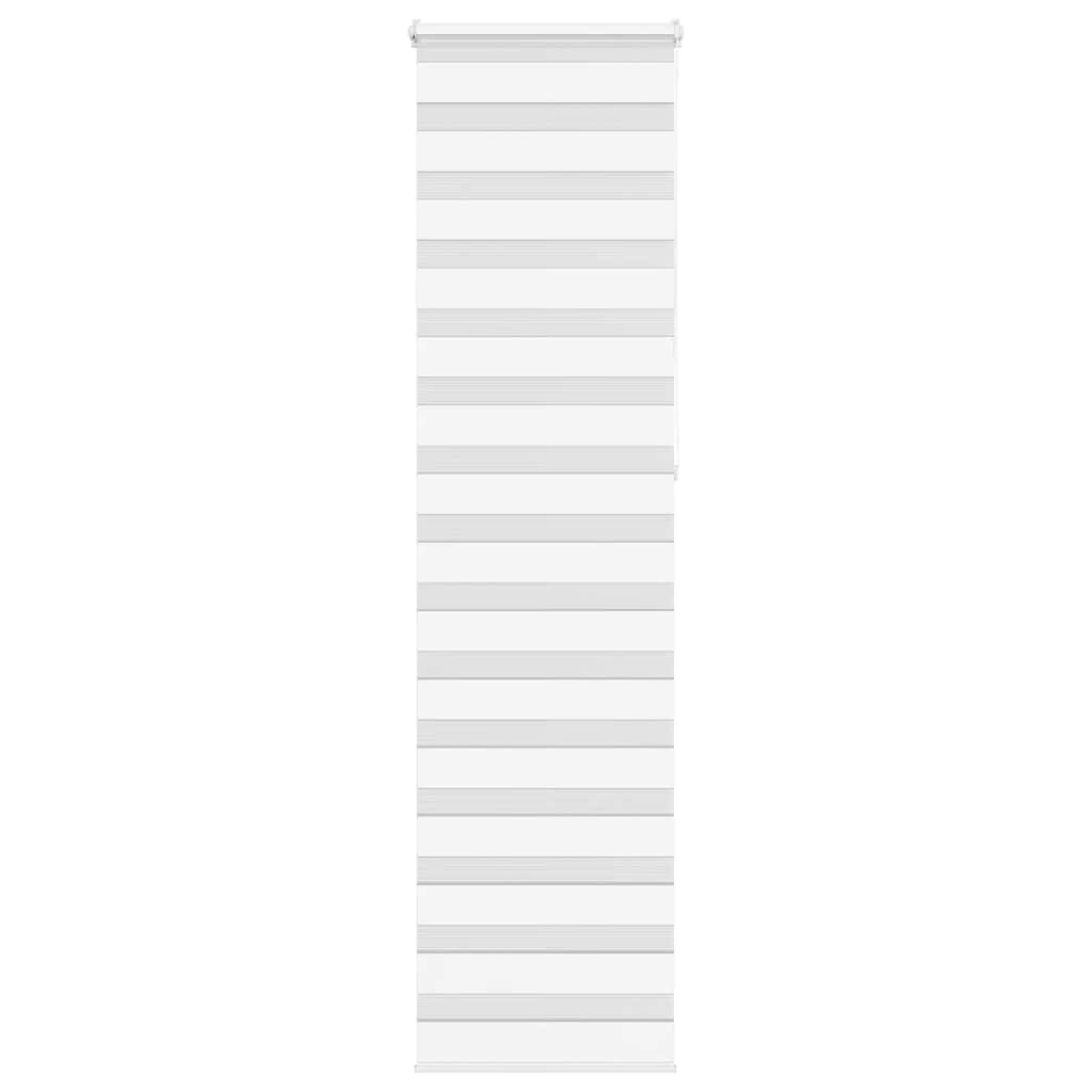 vidaXL Roleta zebra, biała, szerokość tkaniny 60,9 cm, poliester