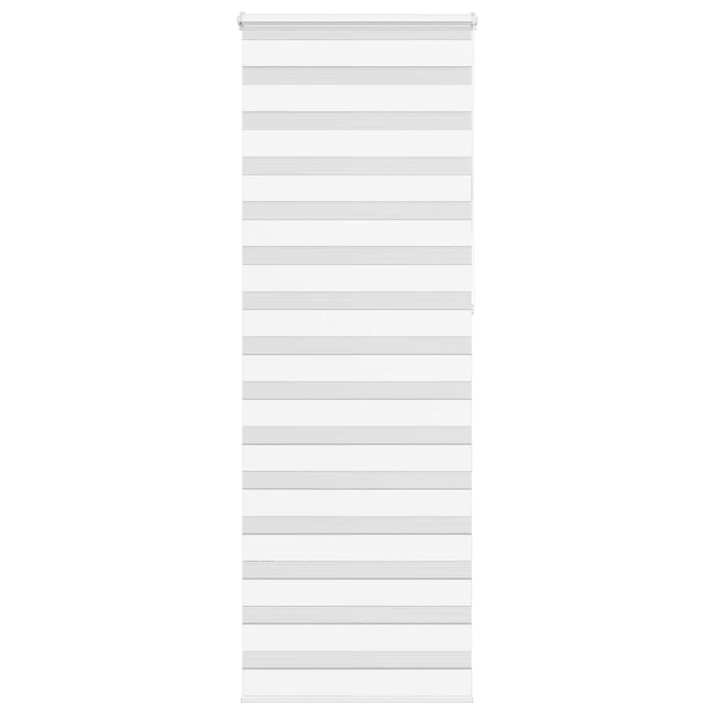 vidaXL Roleta zebra, biała, szerokość tkaniny 65,9 cm, poliester