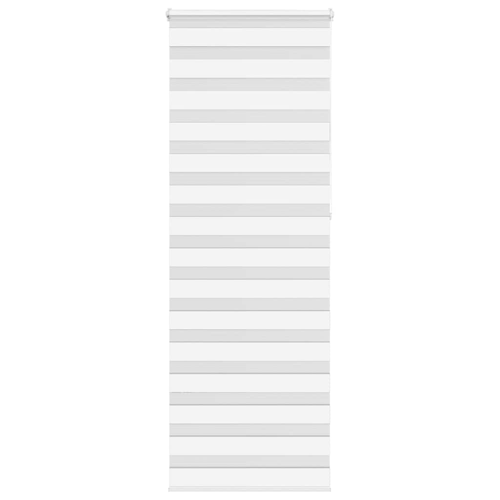 vidaXL Roleta zebra, biała, szerokość tkaniny 80,9 cm, poliester