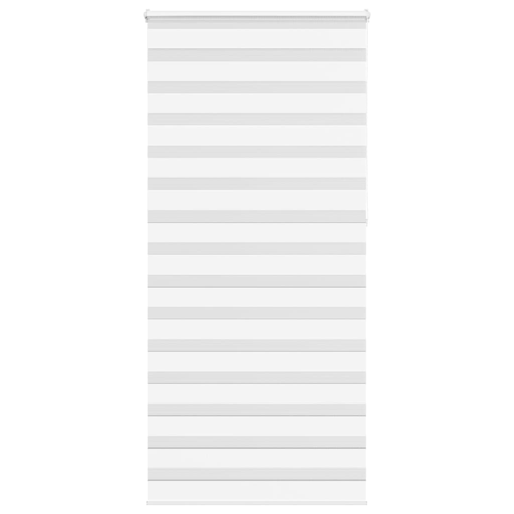 vidaXL Roleta zebra, biała, szerokość tkaniny 100,9 cm, poliester