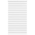 vidaXL Roleta zebra, biała, szerokość tkaniny 115,9 cm, poliester