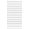 vidaXL Roleta zebra, biała, szerokość tkaniny 125,9 cm, poliester