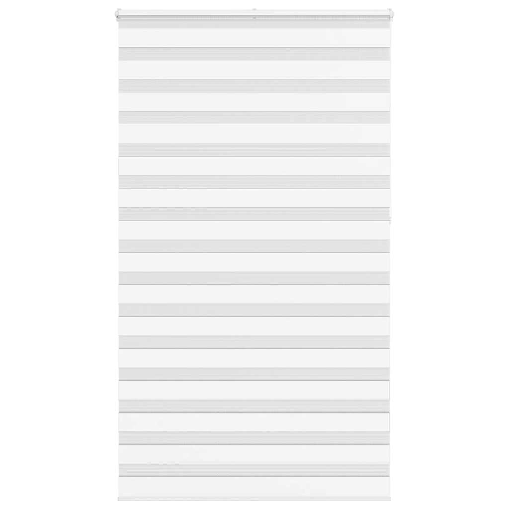 vidaXL Roleta zebra, biała, szerokość tkaniny 130,9 cm, poliester
