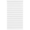 vidaXL Roleta zebra, biała, szerokość tkaniny 130,9 cm, poliester