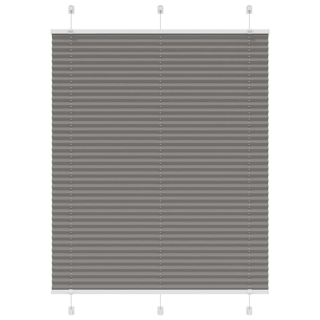 vidaXL Roleta plisowana antracytowa 105x150cm Szerokość tkaniny