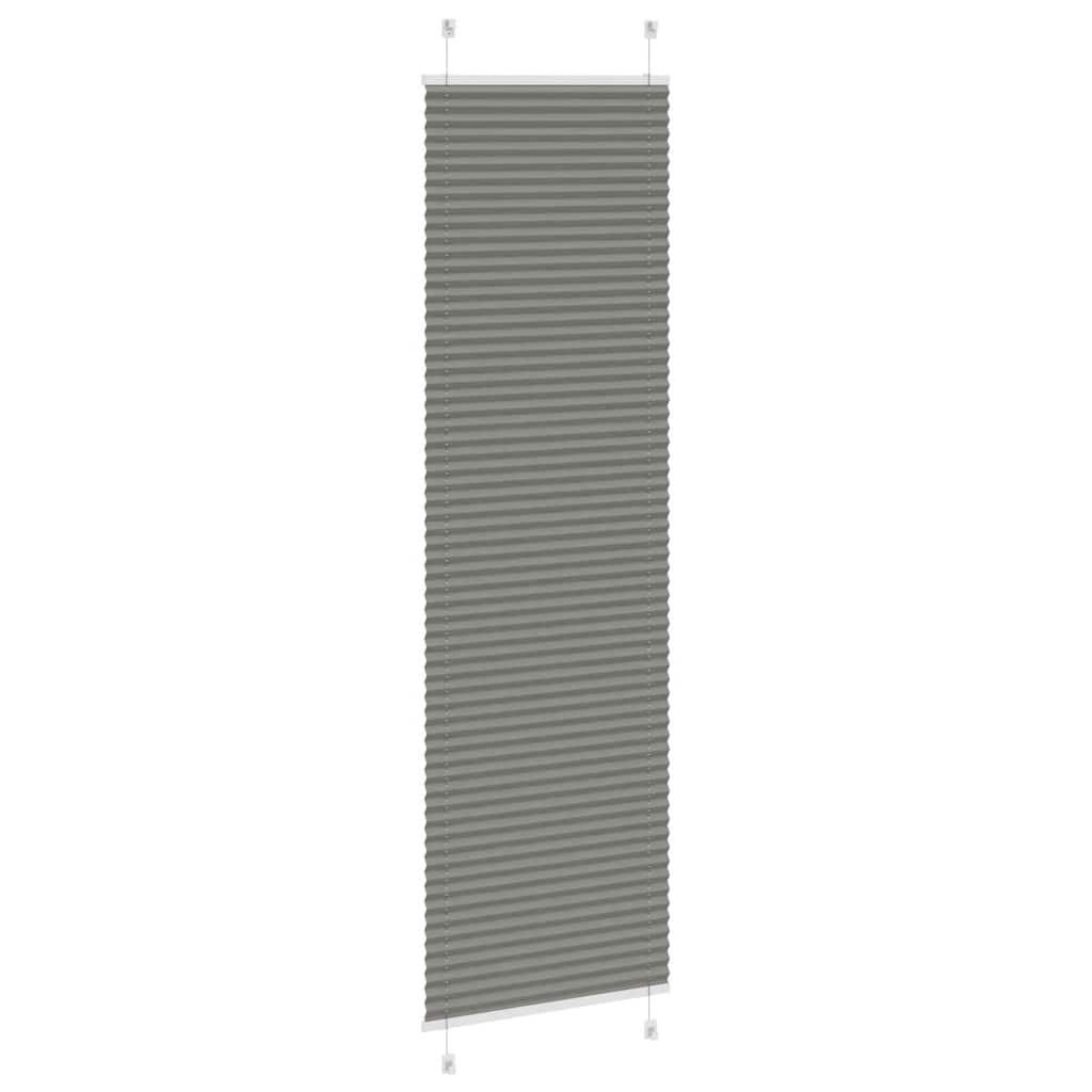 vidaXL Roleta plisowana antracytowa 60x200 cm Szerokość tkaniny 59,4cm
