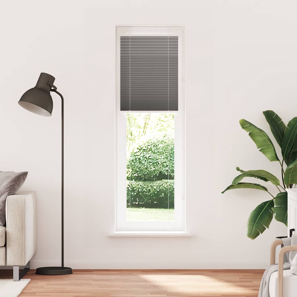 vidaXL Roleta plisowana antracytowa 65x200 cm Szerokość tkaniny 64,4cm