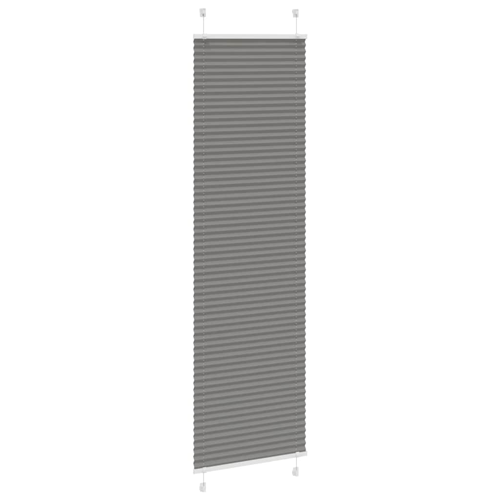 vidaXL Roleta plisowana antracytowa 65x200 cm Szerokość tkaniny 64,4cm