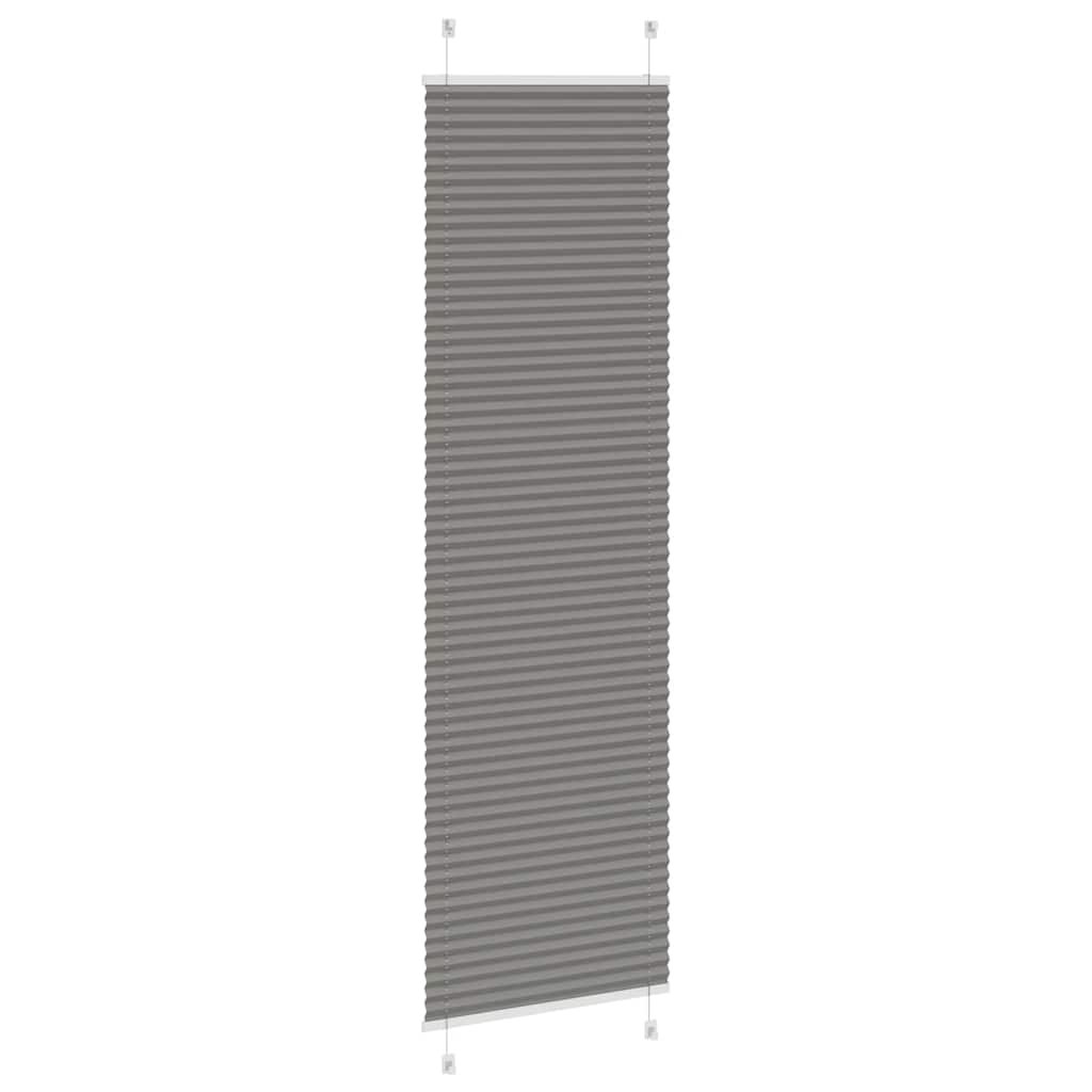 vidaXL Roleta plisowana antracytowa 65x200 cm Szerokość tkaniny 64,4cm