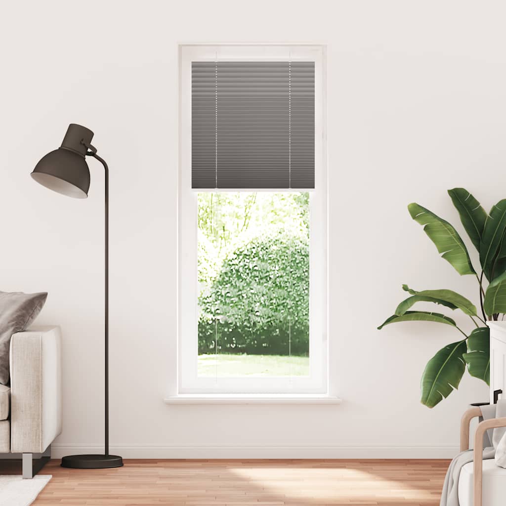 vidaXL Roleta plisowana antracytowa 75x200 cm Szerokość tkaniny 74,4cm
