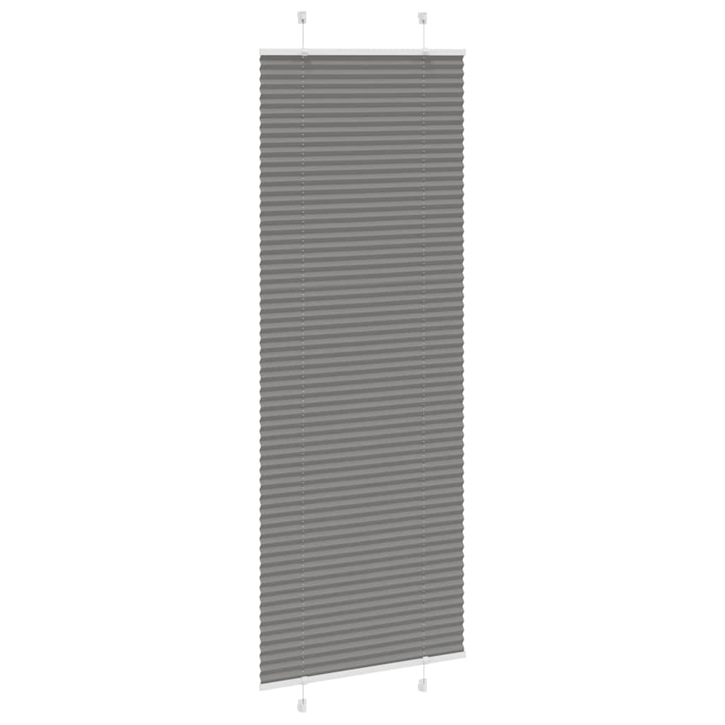 vidaXL Roleta plisowana antracytowa 75x200 cm Szerokość tkaniny 74,4cm