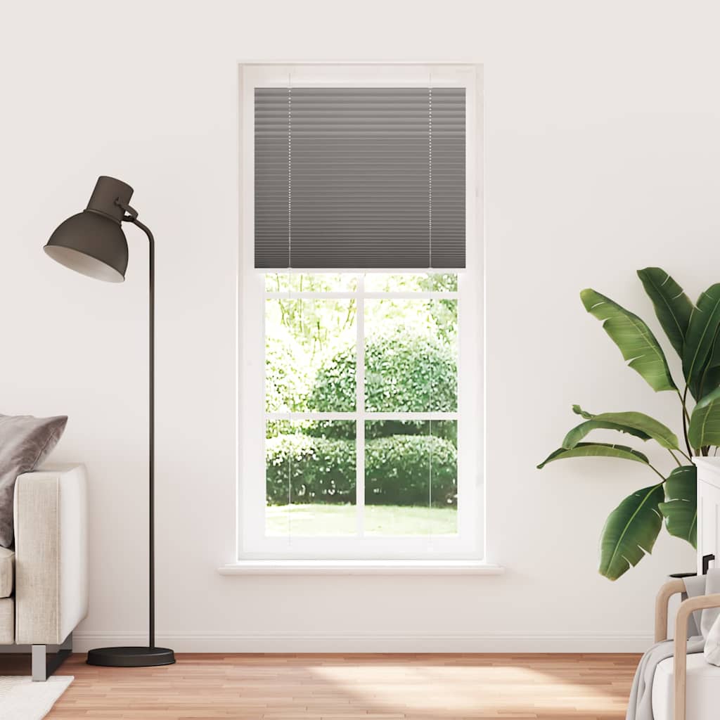 vidaXL Roleta plisowana antracytowa 85x200 cm Szerokość tkaniny 84,4cm