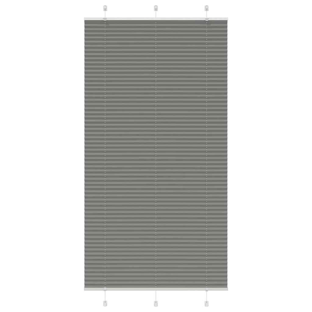 vidaXL Roleta plisowana antracytowa 105x200cm Szerokość tkaniny