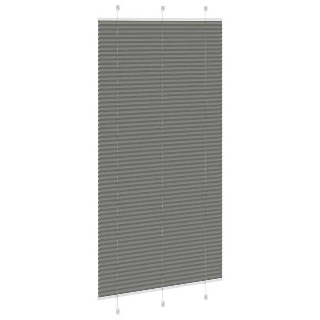 vidaXL Roleta plisowana antracytowa 105x200cm Szerokość tkaniny