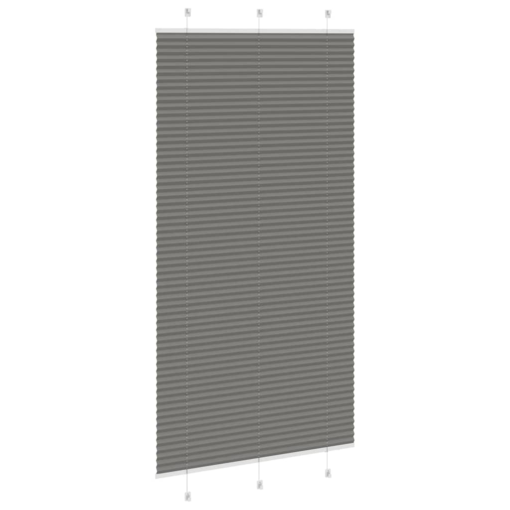 vidaXL Roleta plisowana antracytowa 110x200cm Szerokość tkaniny
