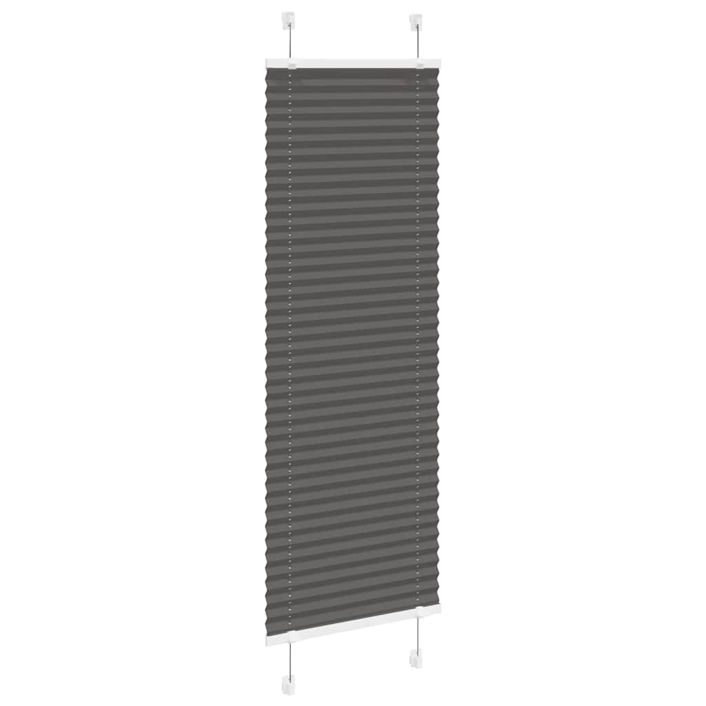 vidaXL Roleta plisowana czarna 50x100 cm Szerokość tkaniny 49,4cm