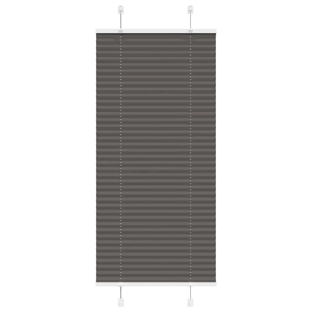 vidaXL Roleta plisowana czarna 55x100 cm Szerokość tkaniny 54,4cm