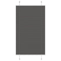 vidaXL Roleta plisowana czarna 75x100 cm Szerokość tkaniny 74,4 cm