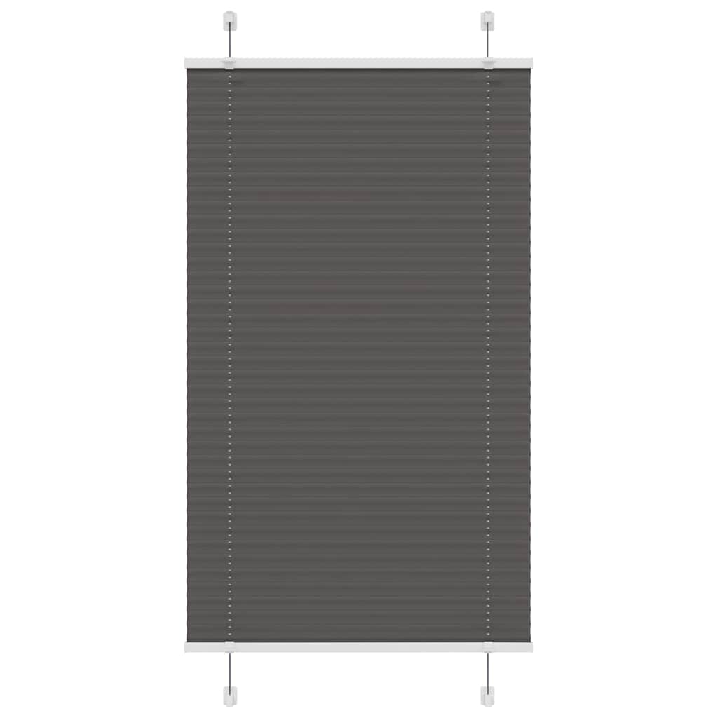 vidaXL Roleta plisowana czarna 75x100 cm Szerokość tkaniny 74,4 cm