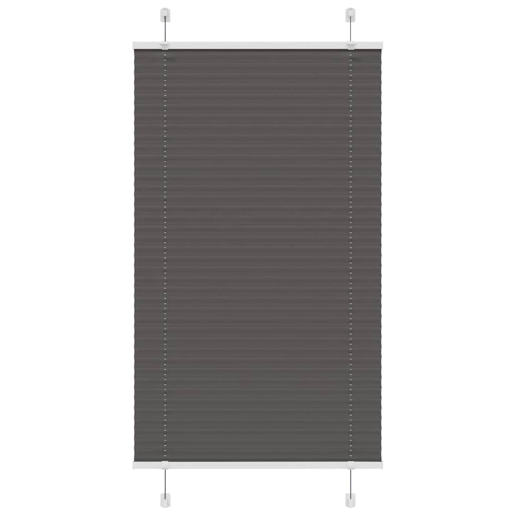 vidaXL Roleta plisowana czarna 80x100 cm Szerokość tkaniny 79,4 cm