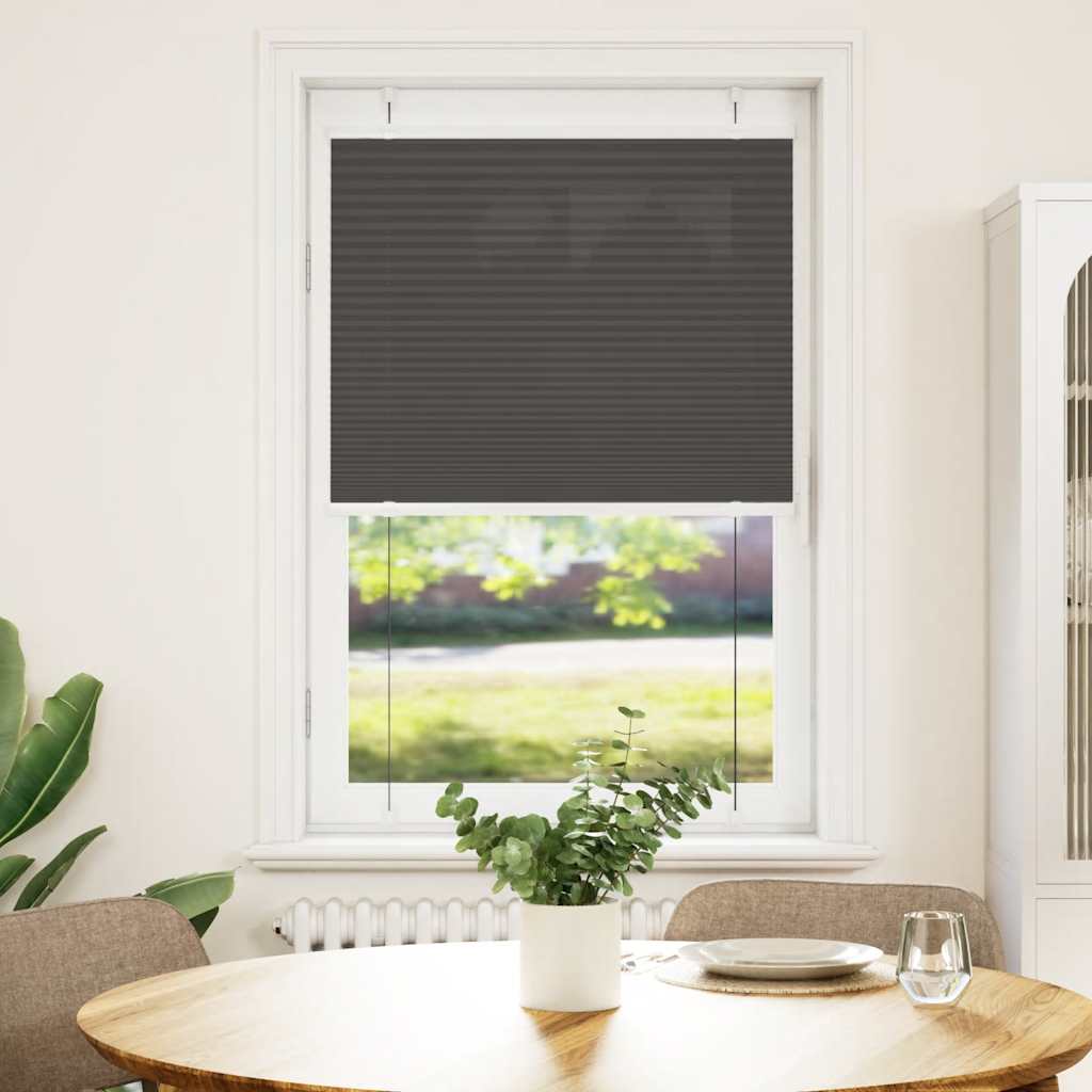 vidaXL Roleta plisowana czarna 80x100 cm Szerokość tkaniny 79,4 cm