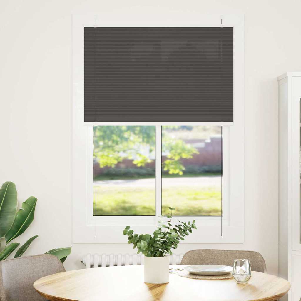 vidaXL Roleta plisowana czarna 90x100 cm Szerokość tkaniny 89,4 cm